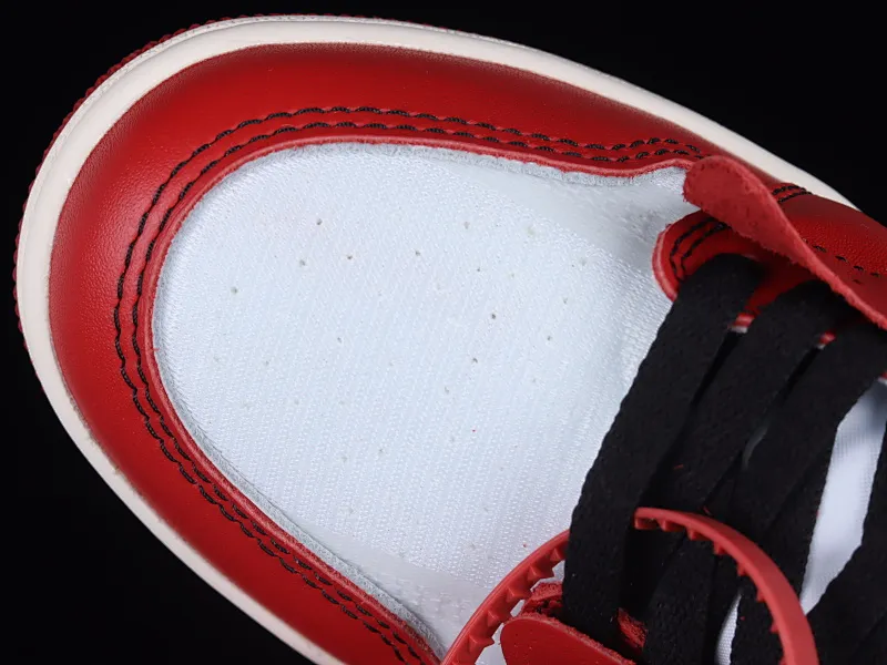 All categories Air Jordan Jordan series basketball shoes Air Jordan 1 High OG version Off White x Air Jordan OW AJ1 Joe 1 joint white and red high-top basketball shoes AA3834-101